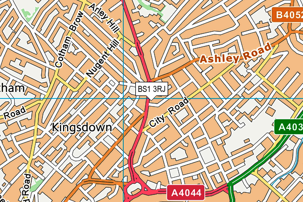 BS1 3RJ map - OS VectorMap District (Ordnance Survey) BS1 3RJ map - OS VectorMap District (Ordnance Survey)