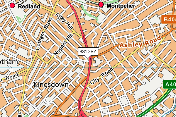 BS1 3RZ map - OS VectorMap District (Ordnance Survey) BS1 3RZ map - OS VectorMap District (Ordnance Survey)