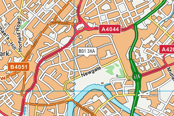 BS1 3XA map - OS VectorMap District (Ordnance Survey) BS1 3XA map - OS VectorMap District (Ordnance Survey)