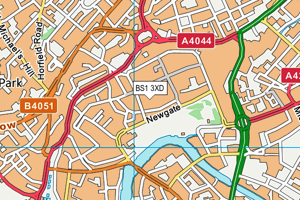 BS1 3XD map - OS VectorMap District (Ordnance Survey) BS1 3XD map - OS VectorMap District (Ordnance Survey)