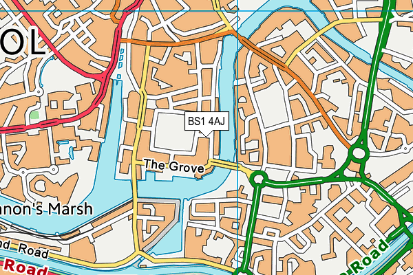 BS1 4AJ map - OS VectorMap District (Ordnance Survey) BS1 4AJ map - OS VectorMap District (Ordnance Survey)