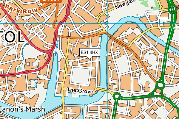 BS1 4HX map - OS VectorMap District (Ordnance Survey) BS1 4HX map - OS VectorMap District (Ordnance Survey)