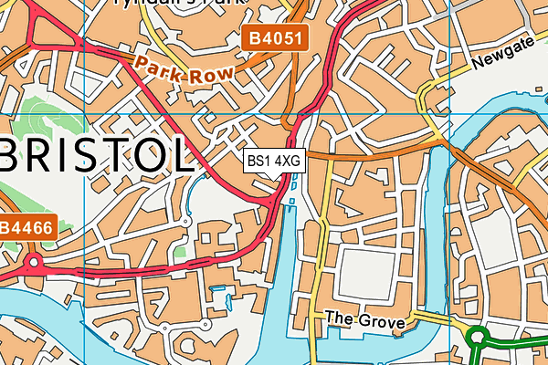 BS1 4XG map - OS VectorMap District (Ordnance Survey) BS1 4XG map - OS VectorMap District (Ordnance Survey)