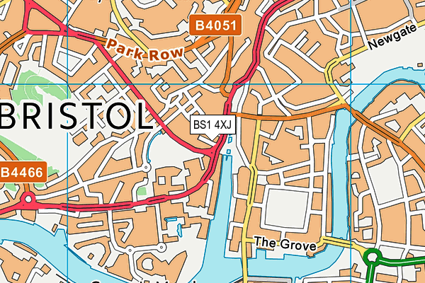 BS1 4XJ map - OS VectorMap District (Ordnance Survey) BS1 4XJ map - OS VectorMap District (Ordnance Survey)