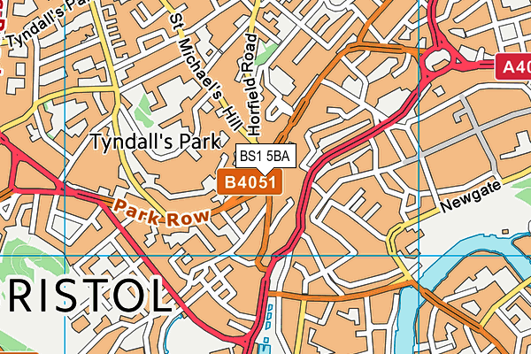 BS1 5BA map - OS VectorMap District (Ordnance Survey)
