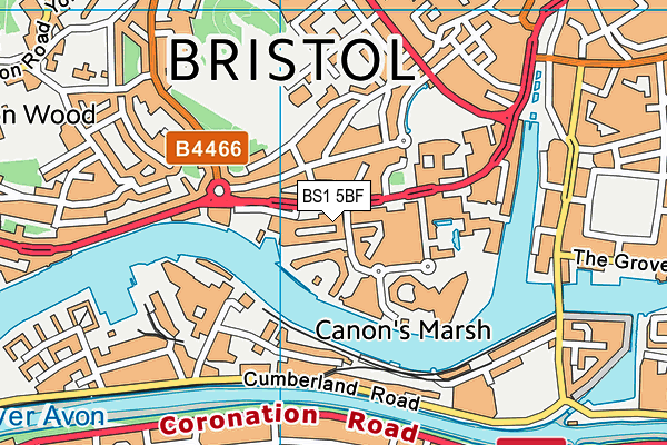 BS1 5BF map - OS VectorMap District (Ordnance Survey)