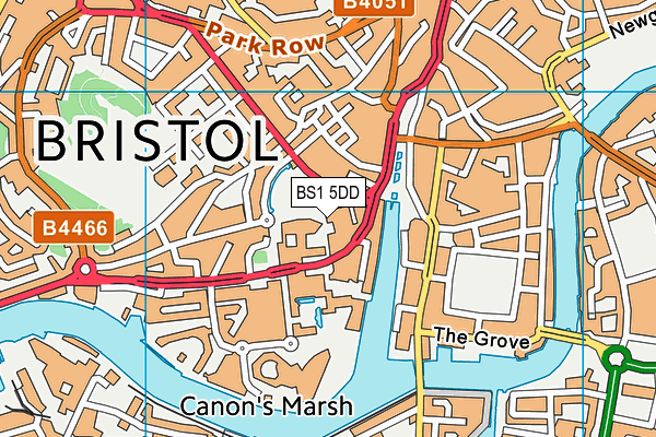 BS1 5DD map - OS VectorMap District (Ordnance Survey)