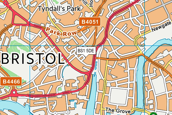 BS1 5DE map - OS VectorMap District (Ordnance Survey)