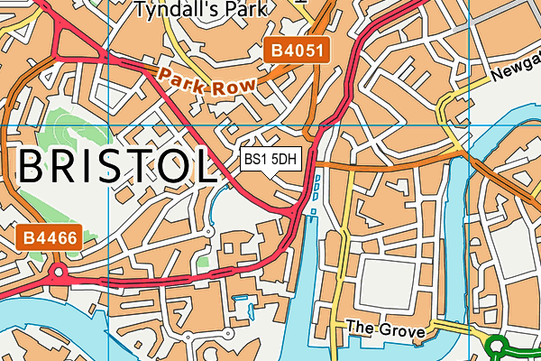 BS1 5DH map - OS VectorMap District (Ordnance Survey) BS1 5DH map - OS VectorMap District (Ordnance Survey)