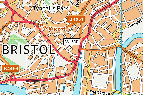BS1 5DP map - OS VectorMap District (Ordnance Survey)