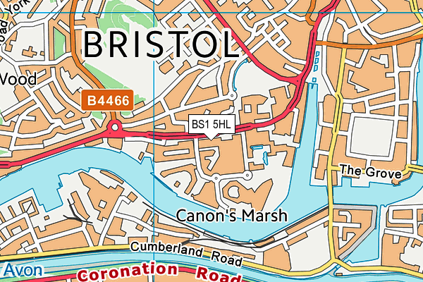 BS1 5HL map - OS VectorMap District (Ordnance Survey)