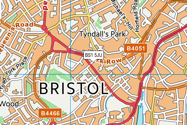 BS1 5JU map - OS VectorMap District (Ordnance Survey)