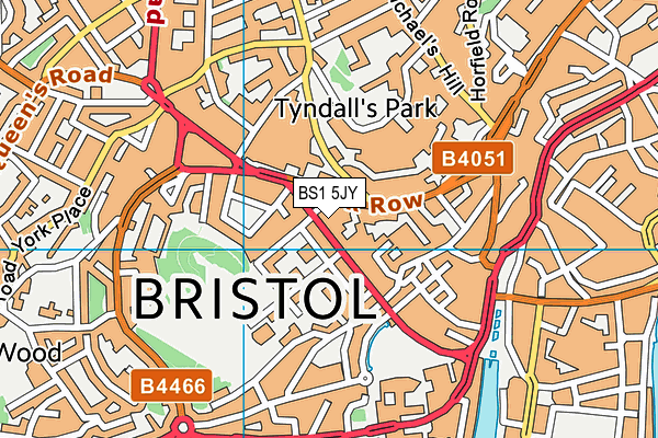 BS1 5JY map - OS VectorMap District (Ordnance Survey) BS1 5JY map - OS VectorMap District (Ordnance Survey)