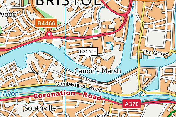 BS1 5LF map - OS VectorMap District (Ordnance Survey)