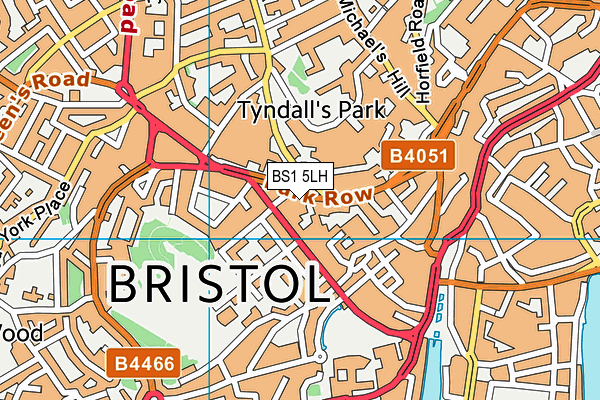 BS1 5LH map - OS VectorMap District (Ordnance Survey)