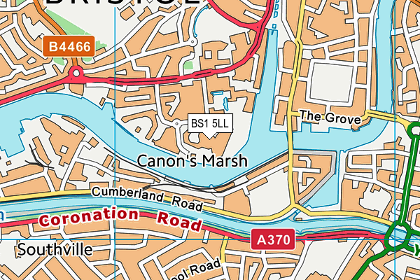 BS1 5LL map - OS VectorMap District (Ordnance Survey) BS1 5LL map - OS VectorMap District (Ordnance Survey)