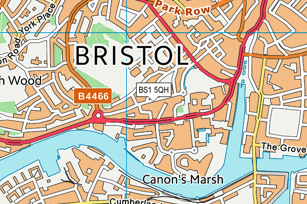 BS1 5QH map - OS VectorMap District (Ordnance Survey)
