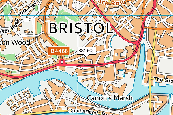 BS1 5QJ map - OS VectorMap District (Ordnance Survey) BS1 5QJ map - OS VectorMap District (Ordnance Survey)