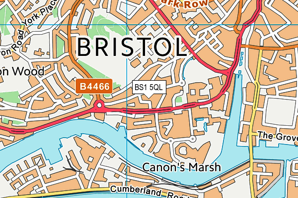 BS1 5QL map - OS VectorMap District (Ordnance Survey)