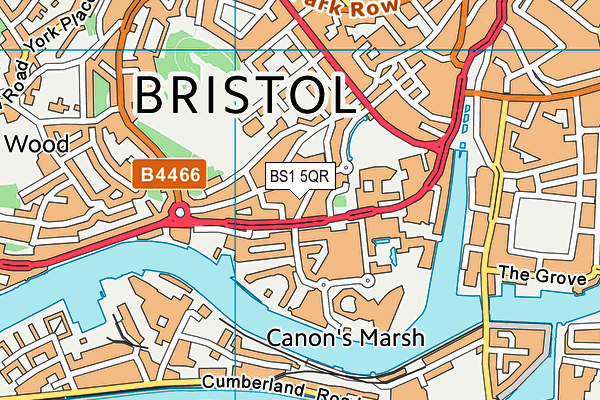 BS1 5QR map - OS VectorMap District (Ordnance Survey)