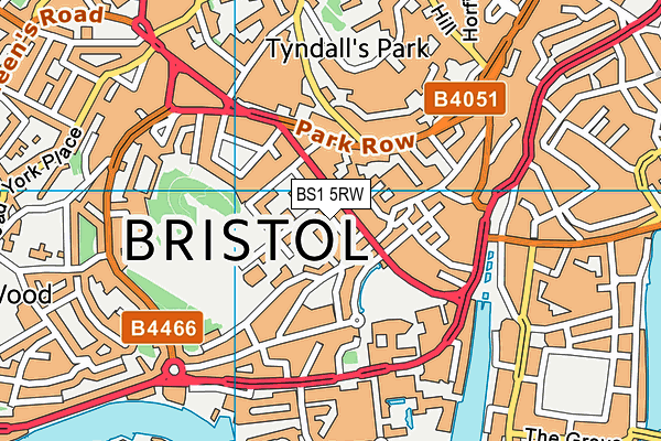 BS1 5RW map - OS VectorMap District (Ordnance Survey)