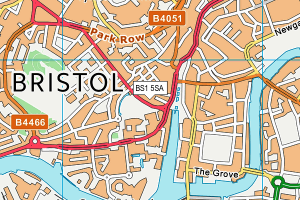 BS1 5SA map - OS VectorMap District (Ordnance Survey) BS1 5SA map - OS VectorMap District (Ordnance Survey)