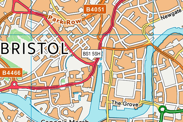 BS1 5SH map - OS VectorMap District (Ordnance Survey) BS1 5SH map - OS VectorMap District (Ordnance Survey)