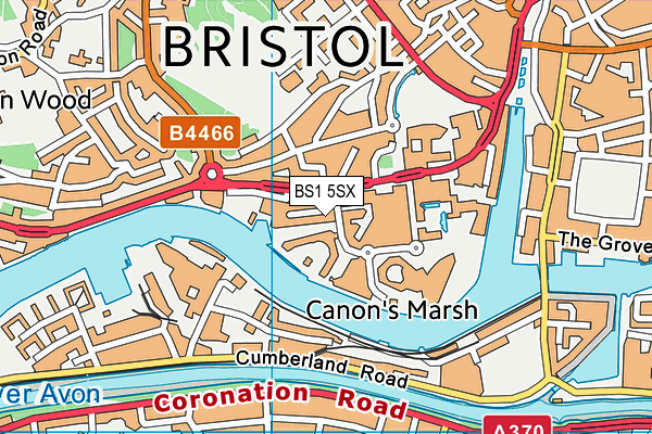BS1 5SX map - OS VectorMap District (Ordnance Survey)