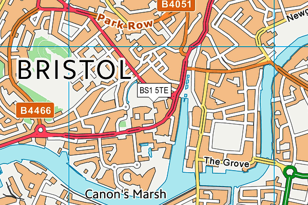 BS1 5TE map - OS VectorMap District (Ordnance Survey)