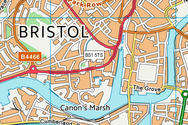 BS1 5TS map - OS VectorMap District (Ordnance Survey) BS1 5TS map - OS VectorMap District (Ordnance Survey)