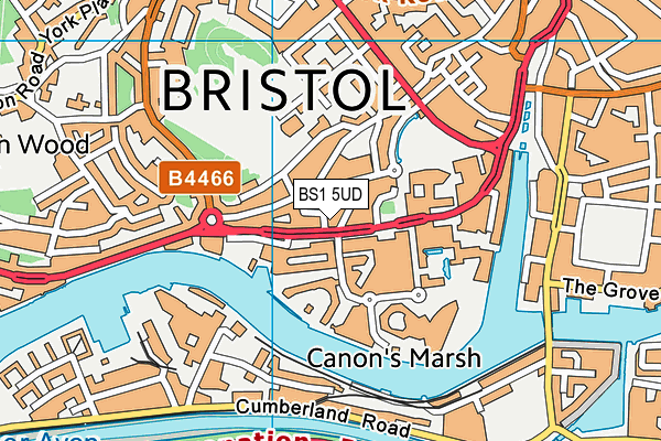 BS1 5UD map - OS VectorMap District (Ordnance Survey)