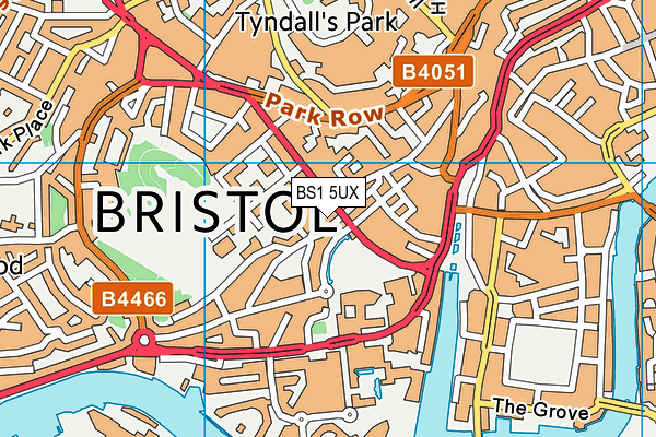 BS1 5UX map - OS VectorMap District (Ordnance Survey) BS1 5UX map - OS VectorMap District (Ordnance Survey)