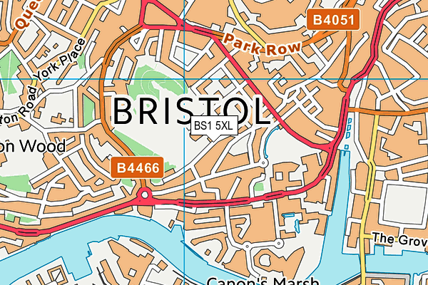 BS1 5XL map - OS VectorMap District (Ordnance Survey)