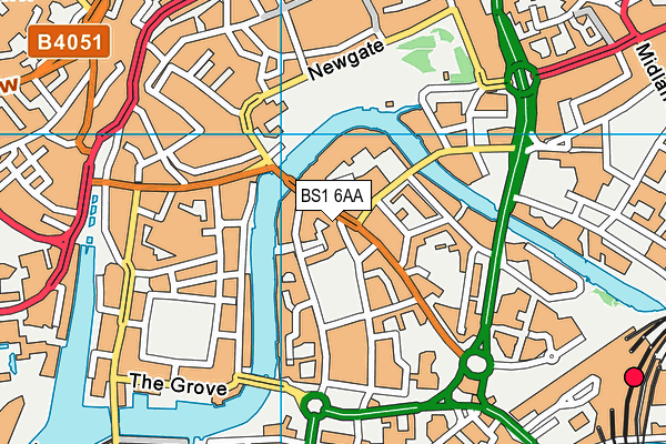 BS1 6AA map - OS VectorMap District (Ordnance Survey) BS1 6AA map - OS VectorMap District (Ordnance Survey)