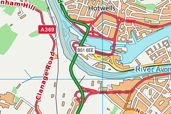 BS1 6EE map - OS VectorMap District (Ordnance Survey)
