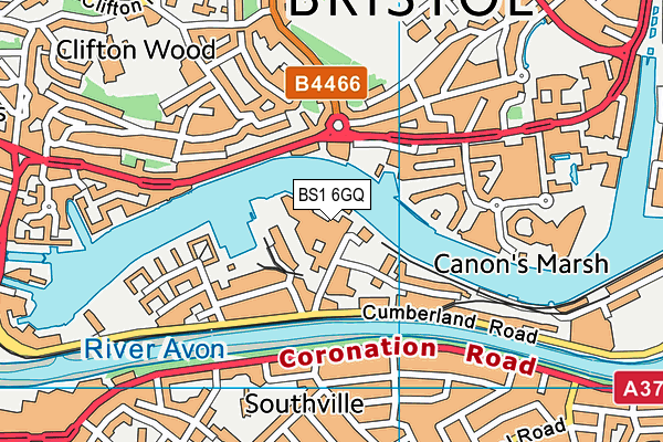 BS1 6GQ map - OS VectorMap District (Ordnance Survey) BS1 6GQ map - OS VectorMap District (Ordnance Survey)