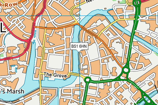 BS1 6HN map - OS VectorMap District (Ordnance Survey) BS1 6HN map - OS VectorMap District (Ordnance Survey)