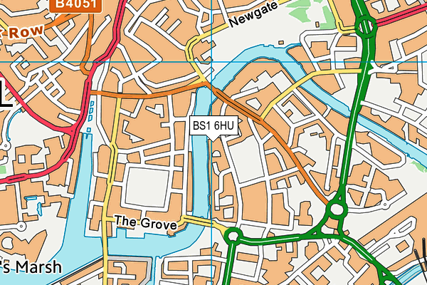 BS1 6HU map - OS VectorMap District (Ordnance Survey) BS1 6HU map - OS VectorMap District (Ordnance Survey)