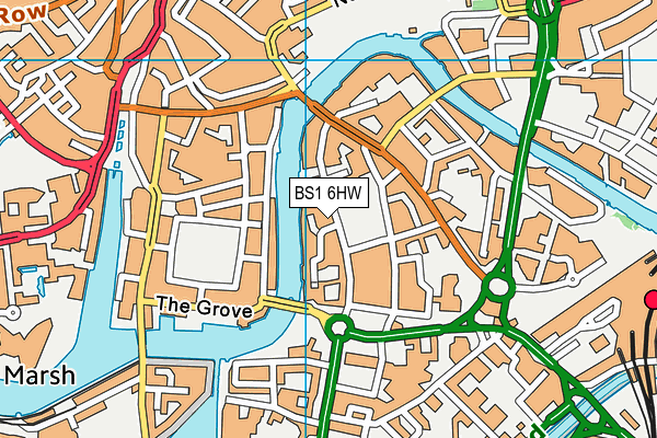 BS1 6HW map - OS VectorMap District (Ordnance Survey) BS1 6HW map - OS VectorMap District (Ordnance Survey)