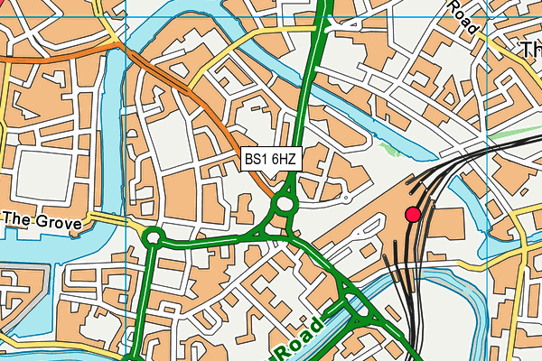 BS1 6HZ map - OS VectorMap District (Ordnance Survey)