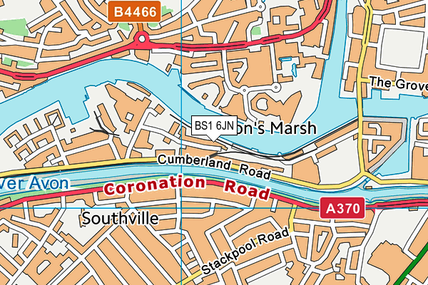 BS1 6JN map - OS VectorMap District (Ordnance Survey)