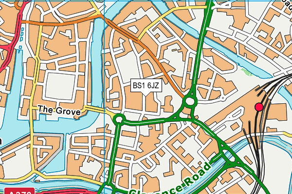 BS1 6JZ map - OS VectorMap District (Ordnance Survey)