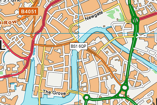BS1 6QP map - OS VectorMap District (Ordnance Survey) BS1 6QP map - OS VectorMap District (Ordnance Survey)