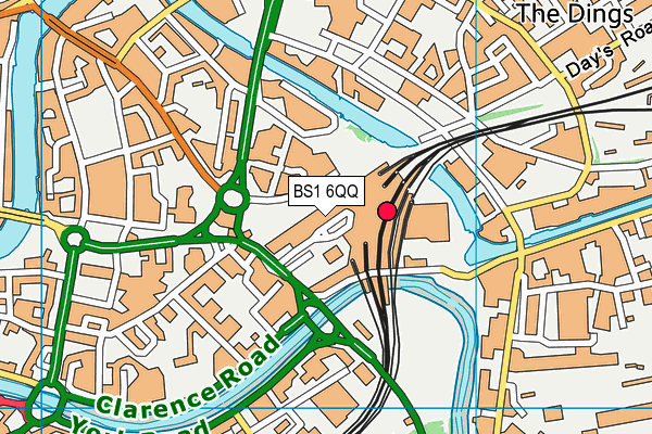 BS1 6QQ map - OS VectorMap District (Ordnance Survey) BS1 6QQ map - OS VectorMap District (Ordnance Survey)