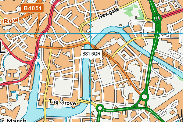 BS1 6QR map - OS VectorMap District (Ordnance Survey) BS1 6QR map - OS VectorMap District (Ordnance Survey)