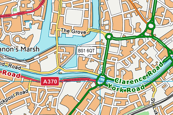 BS1 6QT map - OS VectorMap District (Ordnance Survey) BS1 6QT map - OS VectorMap District (Ordnance Survey)