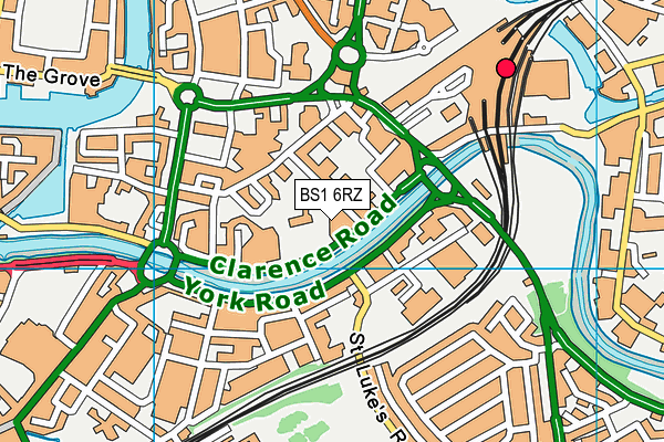 BS1 6RZ map - OS VectorMap District (Ordnance Survey) BS1 6RZ map - OS VectorMap District (Ordnance Survey)