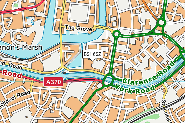 BS1 6SZ map - OS VectorMap District (Ordnance Survey) BS1 6SZ map - OS VectorMap District (Ordnance Survey)