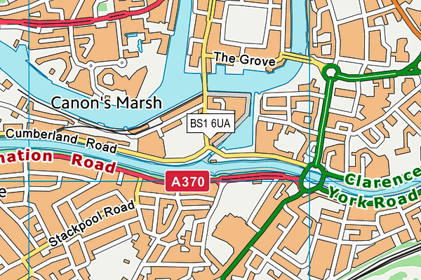 BS1 6UA map - OS VectorMap District (Ordnance Survey) BS1 6UA map - OS VectorMap District (Ordnance Survey)