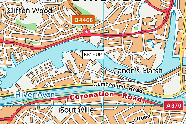 BS1 6UP map - OS VectorMap District (Ordnance Survey)
